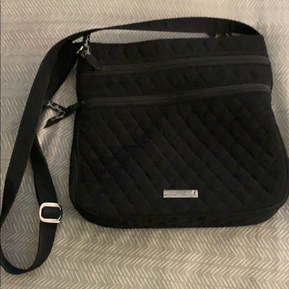 Vera Bradley Triple Zip Hipster Black Microfiber